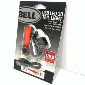 Bell LED 30 USB Rechargeable Bicycle Bike Tail Light Steady Flash Mode New